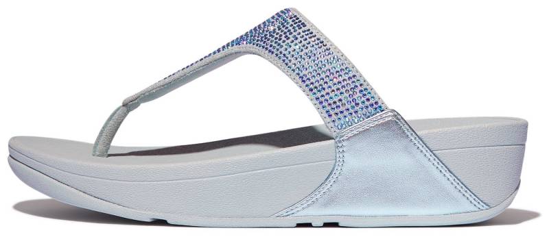 Fitflop LULU CRYSTAL EMBELLISHED TOE-POST SANDALS - HOTFIX Dianette Keilabsatz, Sommerschuh, Zehentrenner mit weichem Zehensteg von Fitflop