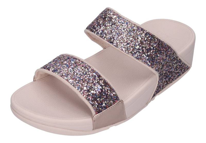 Fitflop LULU MULTI-TONAL GLITTER SLIDES Pantolette Nu Rose Mix von Fitflop