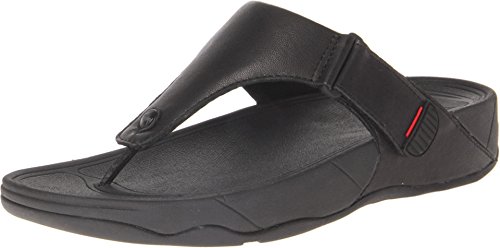 Fitflop Herren TRAKK II Toe Post-Leather Flipflop, Schwarz (All Black), 40 EU von Fitflop