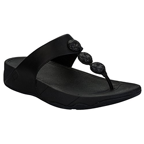 Fitflop Petra (sugar), Damen Sandalen , Schwarz - Black (All Black 090) - Größe: 38 EU (5 UK) von Fitflop
