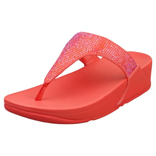 Fitflop Zehentrenner LULU CRYSTAL TOE POST EC5 rosy coral, Größe:42 EU von Fitflop