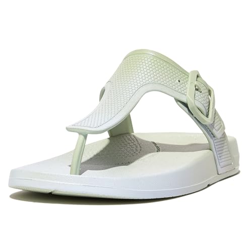 Fitflop Zehentrenner iQUSHION IRIDESCENT ADJ BUCKLE sagebrush, Größe:38 EU von Fitflop