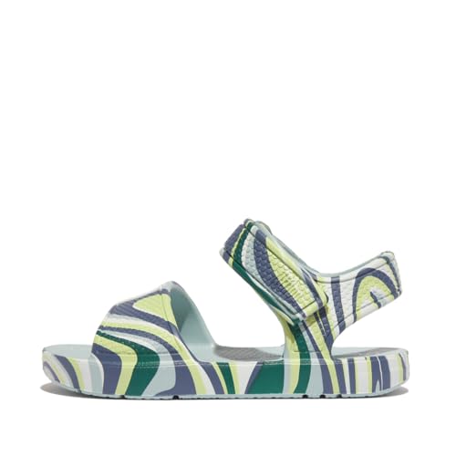 Fitflop iQUSHION Kids Toddler Swirly Ergonomic B/S Sandals Flipflop, Mint Blue Mix, 27 EU von Fitflop