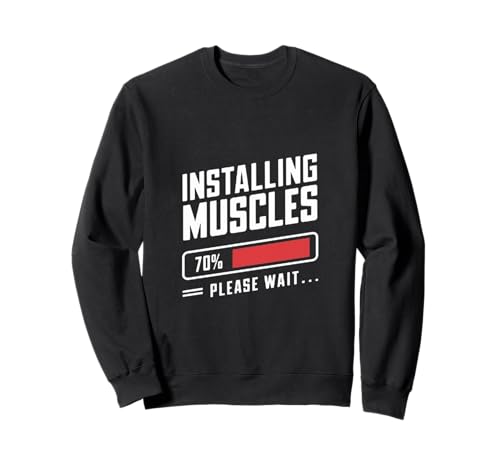 Installieren Sie Muskeln. Bitte warten Sie auf Fitness Männer Frauen Cool Sweatshirt Installieren Sie Muskeln. Bitte warten Sie auf Fitness Männer Frauen Cool Sweatshirt von Fitness Fans Men Women