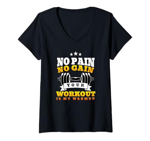 Damen Motivations Spruch für Kraftsport und Fitness Training T-Shirt mit V-Ausschnitt Damen Motivations Spruch für Kraftsport und Fitness Training T-Shirt mit V-Ausschnitt von Fitness Gym Motivation Designs