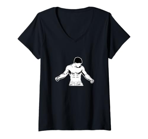 Damen Motivierendes Fitness T-Shirt mit V-Ausschnitt Damen Motivierendes Fitness T-Shirt mit V-Ausschnitt von Fitness-Liebhaber T-Shirts