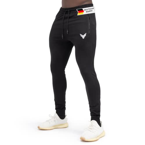 Fitness Method® Jogginghose für Herren - Innovative Traningshose, Extra Flexible Sporthose - Perfekt geeignet für Gym | Fitnesshose Slim Fit lang (Schwarz, XXL) von Fitness Method