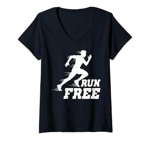 Damen Fitness - Laufen Sie kostenlos T-Shirt mit V-Ausschnitt Damen Fitness - Laufen Sie kostenlos T-Shirt mit V-Ausschnitt von Fitness Mood Apparel