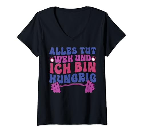 Damen Lustige Gym Fitness Sprüche Damen Fitnessstudio Sport T-Shirt mit V-Ausschnitt Damen Lustige Gym Fitness Sprüche Damen Fitnessstudio Sport T-Shirt mit V-Ausschnitt von Fitness Shirt Damen Gym