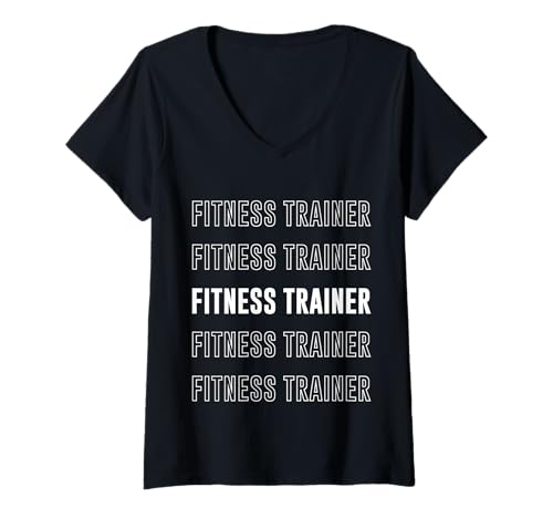 Damen Fitnesstrainer T-Shirt mit V-Ausschnitt Damen Fitnesstrainer T-Shirt mit V-Ausschnitt von Fitness Trainer Apparel