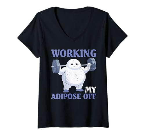 Damen Working My Adipose Off Fitness Diet Gym Weight - T-Shirt mit V-Ausschnitt Damen Working My Adipose Off Fitness Diet Gym Weight - T-Shirt mit V-Ausschnitt von Fitness gewinnt Ernährungsziele