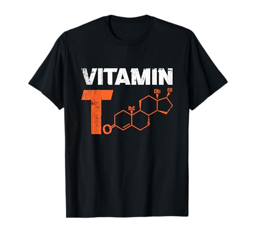 Vitamin T Testosteron Bodybuilding Fitnessstudio Fitnesstrainer Testo T-Shirt Vitamin T Testosteron Bodybuilding Fitnessstudio Fitnesstrainer Testo T-Shirt von Fitnesstrainer Bodybuilder Workout