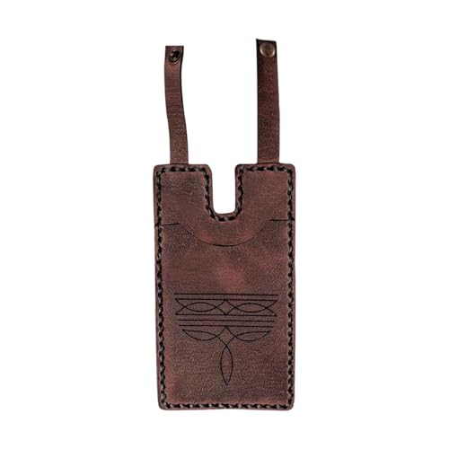 Westernstiefel-Geldbörse mit verstellbarem Riemen, Lederstiefelgeldbörse, Kartenhalter für Damen und Herren, Western-Kostüm-Accessoire, handgefertigt, braun, Einheitsgröße, Mass Beauty von Fitooles