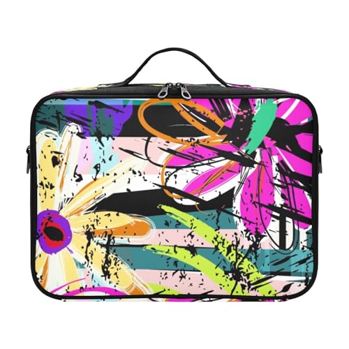 Fitrendlovey Damen Make-up-Tasche mit großem Fassungsvermögen und Reißverschluss und Trennwänden, stilvolles Rauten-Design für Reisen, T14, Einheitsgröße Fitrendlovey Damen Make-up-Tasche mit großem Fassungsvermögen und Reißverschluss und Trennwänden, stilvolles Rauten-Design für Reisen, T14, Einheitsgröße von Fitrendlovey