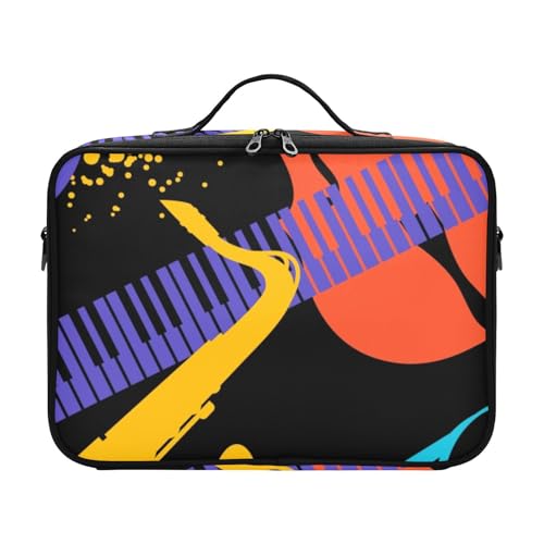 Fitrendlovey Damen Make-up-Tasche mit großem Fassungsvermögen und Reißverschluss und Trennwänden, stilvolles Rauten-Design für Reisen, T5, Einheitsgröße von Fitrendlovey