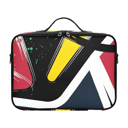 Fitrendlovey Damen Make-up-Tasche mit großem Fassungsvermögen und Reißverschluss und Trennwänden, stilvolles Rauten-Design für Reisen, T7, one size Fitrendlovey Damen Make-up-Tasche mit großem Fassungsvermögen und Reißverschluss und Trennwänden, stilvolles Rauten-Design für Reisen, T7, one size von Fitrendlovey