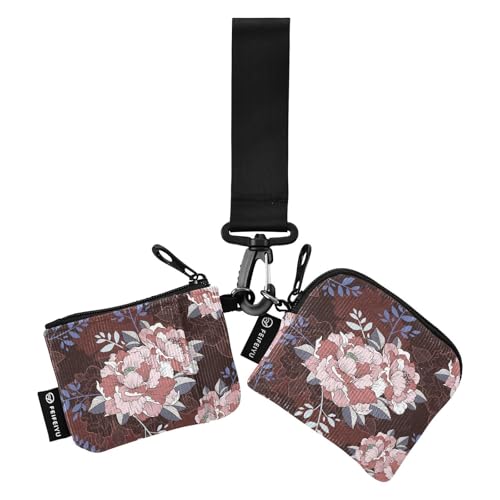 Fitrendlovey Damen Schlüsselanhänger Geldbörse mit abnehmbarem Handgelenk, Doppeltasche für Münzen, Karten für unterwegs, Rot, one size, Tragbar Fitrendlovey Damen Schlüsselanhänger Geldbörse mit abnehmbarem Handgelenk, Doppeltasche für Münzen, Karten für unterwegs, Rot, one size, Tragbar von Fitrendlovey