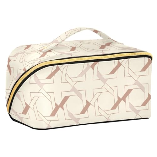Fitrendlovey Große Kulturbeutel für Damen, Rhombus, Make-up-Tasche, Reise-Organizer mit Griff, T6, Einheitsgröße Fitrendlovey Große Kulturbeutel für Damen, Rhombus, Make-up-Tasche, Reise-Organizer mit Griff, T6, Einheitsgröße von Fitrendlovey