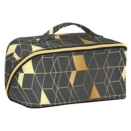 Fitrendlovey Große Kulturbeutel für Damen, Rhombus, Make-up-Tasche, Reise-Organizer mit Griff, T7, one size Fitrendlovey Große Kulturbeutel für Damen, Rhombus, Make-up-Tasche, Reise-Organizer mit Griff, T7, one size von Fitrendlovey