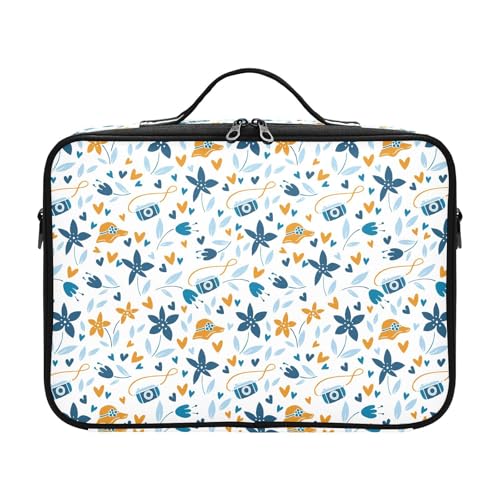 Fitrendlovey Große Reise-Make-up-Tasche für Damen, Hartschalen-Griff, Trennwand, T18, one size Fitrendlovey Große Reise-Make-up-Tasche für Damen, Hartschalen-Griff, Trennwand, T18, one size von Fitrendlovey