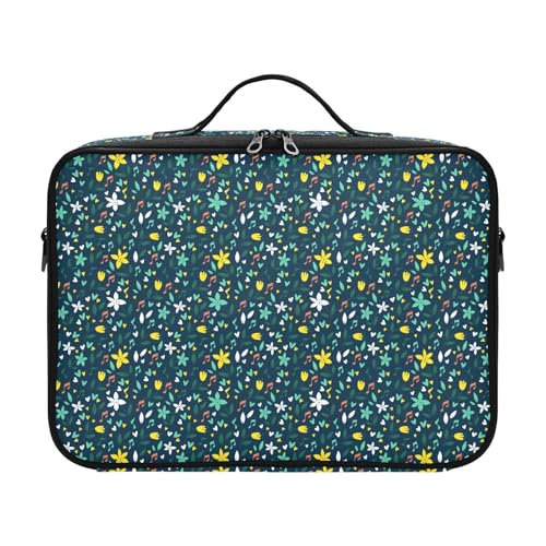 Fitrendlovey Große Reise-Make-up-Tasche für Damen, Hartschalen-Griff, Trennwand, T2, Einheitsgröße von Fitrendlovey
