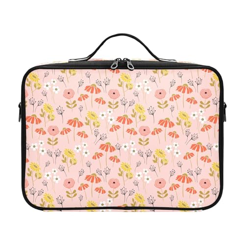 Fitrendlovey Große Reise-Make-up-Tasche für Damen, Hartschalen-Griff, Trennwand, T20, Einheitsgröße von Fitrendlovey