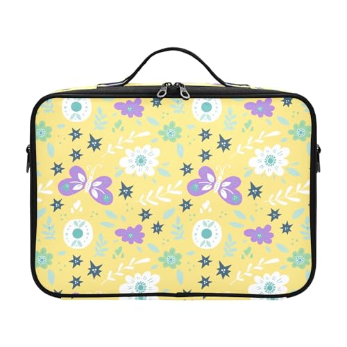 Fitrendlovey Große Reise-Make-up-Tasche für Damen, Hartschalen-Griff, Trennwand, T5, Einheitsgröße von Fitrendlovey