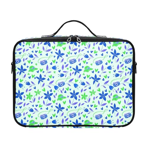 Fitrendlovey Große Reise-Make-up-Tasche für Damen, Hartschalen-Griff, Trennwand, T9, Einheitsgröße von Fitrendlovey