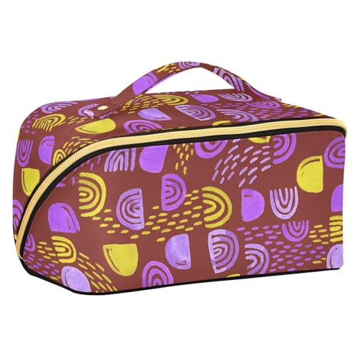 Fitrendlovey Große Reise-Make-up-Tasche für Damen, tragbare Make-up-Tasche mit Reißverschluss und Griff, T2, Einheitsgröße von Fitrendlovey