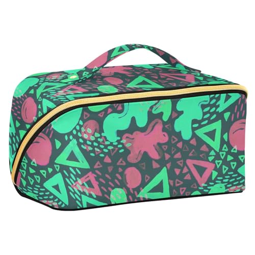 Fitrendlovey Große Reise-Make-up-Tasche für Damen, tragbare Make-up-Tasche mit Reißverschluss und Griff, T4, Einheitsgröße von Fitrendlovey