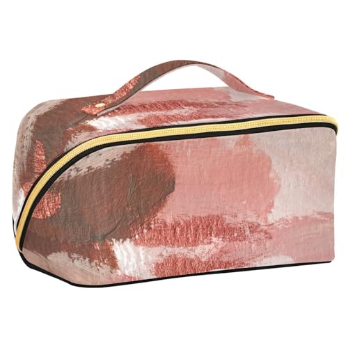 Fitrendlovey Großer Reise-Make-up-Organizer mit Reißverschluss, geräumige Rauten-Kosmetiktasche für Hautpflege- und Schönheitsprodukte, T2, Einheitsgröße von Fitrendlovey