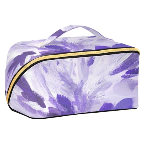 Fitrendlovey Großer Reise-Make-up-Organizer mit Reißverschluss, geräumige Rauten-Kosmetiktasche für Hautpflege- und Schönheitsprodukte, t1, Einheitsgröße von Fitrendlovey