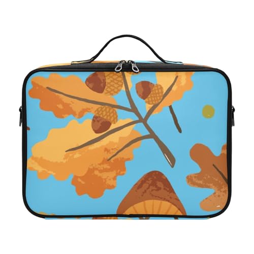 Fitrendlovey Großer Reise-Make-up-Organizer mit Reißverschluss, verstellbare Trennwände und Griff, für Damen-Toilettenartikel und Kosmetika, T14, one size von Fitrendlovey