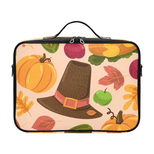 Fitrendlovey Großer Reise-Make-up-Organizer mit Reißverschluss, verstellbare Trennwände und Griff, für Damen-Toilettenartikel und Kosmetika, T18, one size von Fitrendlovey