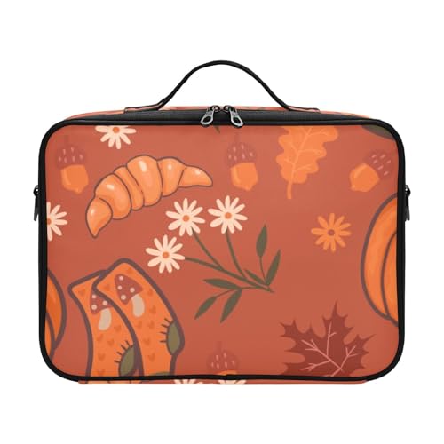 Fitrendlovey Großer Reise-Make-up-Organizer mit Reißverschluss, verstellbare Trennwände und Griff, für Damen-Toilettenartikel und Kosmetika, T19, Einheitsgröße von Fitrendlovey