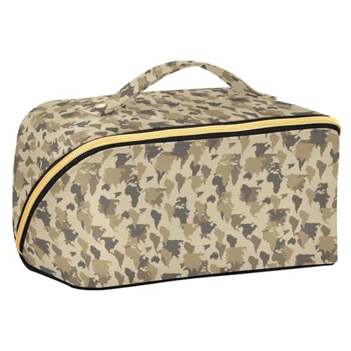 Fitrendlovey Großer Reise-Make-up-Organizer mit Trennwand, Kosmetiktasche, Rhombus-Tasche für wichtige Dinge, T4, Einheitsgröße von Fitrendlovey