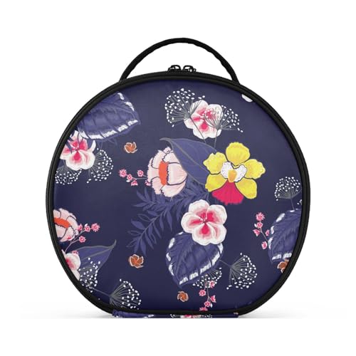 Fitrendlovey Großer Reise-Organizer für Damen mit rundem Design und Trennwand, geräumige Make-up-Tasche mit Reißverschluss, T14, Einheitsgröße Fitrendlovey Großer Reise-Organizer für Damen mit rundem Design und Trennwand, geräumige Make-up-Tasche mit Reißverschluss, T14, Einheitsgröße von Fitrendlovey