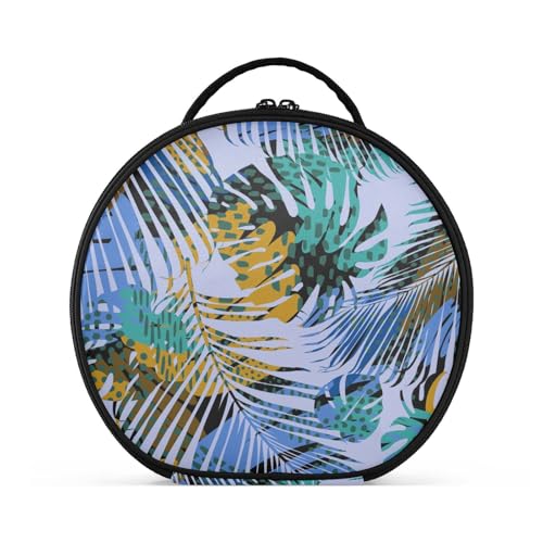 Fitrendlovey Großer Reise-Organizer für Damen mit rundem Design und Trennwand, geräumige Make-up-Tasche mit Reißverschluss, T17, Einheitsgröße von Fitrendlovey