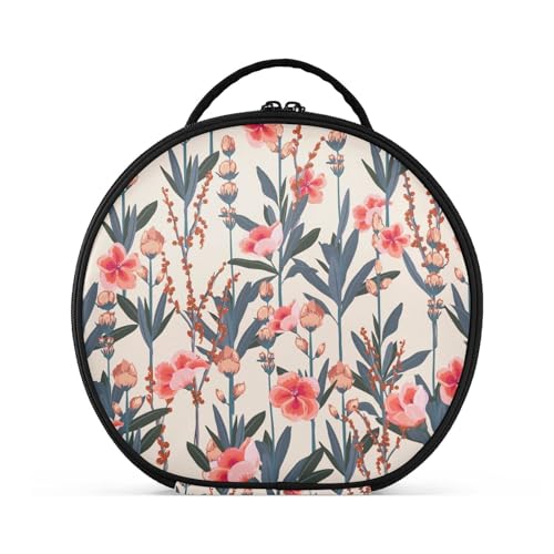 Fitrendlovey Großer Reise-Organizer für Damen mit rundem Design und Trennwand, geräumige Make-up-Tasche mit Reißverschluss, T2, one size Fitrendlovey Großer Reise-Organizer für Damen mit rundem Design und Trennwand, geräumige Make-up-Tasche mit Reißverschluss, T2, one size von Fitrendlovey