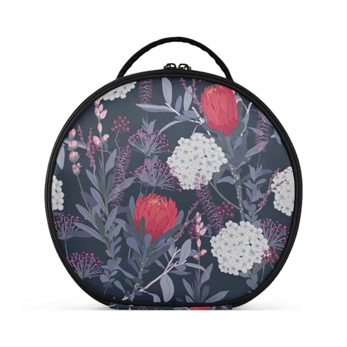 Fitrendlovey Großer Reise-Organizer für Damen mit rundem Design und Trennwand, geräumige Make-up-Tasche mit Reißverschluss, T20, one size Fitrendlovey Großer Reise-Organizer für Damen mit rundem Design und Trennwand, geräumige Make-up-Tasche mit Reißverschluss, T20, one size von Fitrendlovey