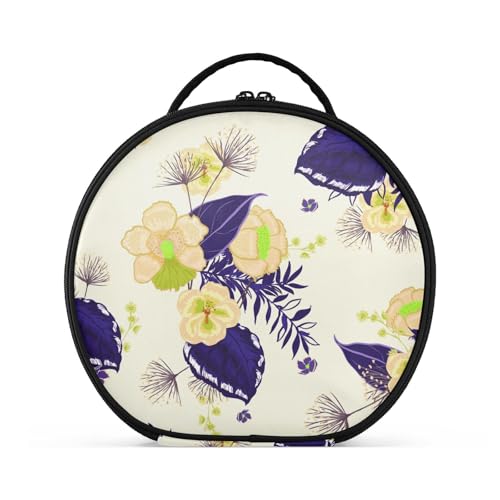 Fitrendlovey Großer Reise-Organizer für Damen mit rundem Design und Trennwand, geräumige Make-up-Tasche mit Reißverschluss, T5, Einheitsgröße von Fitrendlovey