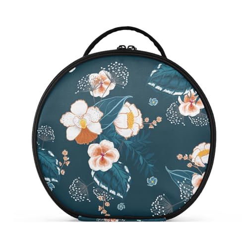 Fitrendlovey Großer Reise-Organizer für Damen mit rundem Design und Trennwand, geräumige Make-up-Tasche mit Reißverschluss, T8, one size von Fitrendlovey