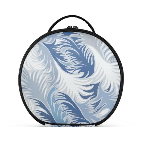 Fitrendlovey Großer runder Reise-Make-up-Organizer für Damen, mit Reißverschluss und verstellbaren Trennwänden, einfach zu tragen und aufzubewahren, T15, one size von Fitrendlovey