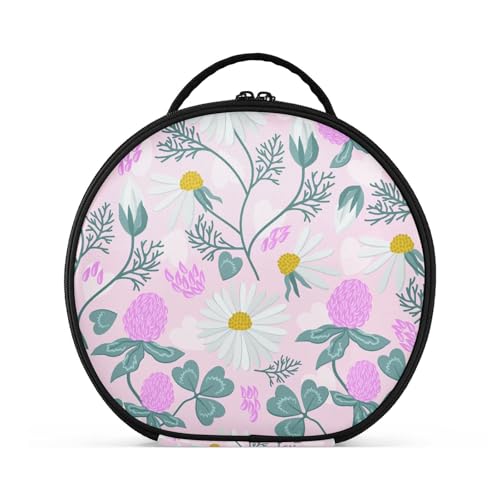 Fitrendlovey Großer runder Reise-Make-up-Organizer für Damen, mit Reißverschluss und verstellbaren Trennwänden, einfach zu tragen und aufzubewahren, T2, one size Fitrendlovey Großer runder Reise-Make-up-Organizer für Damen, mit Reißverschluss und verstellbaren Trennwänden, einfach zu tragen und aufzubewahren, T2, one size von Fitrendlovey