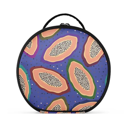 Fitrendlovey Großer runder Reise-Make-up-Organizer für Damen, mit Reißverschluss und verstellbaren Trennwänden, einfach zu tragen und aufzubewahren, T5, one size Fitrendlovey Großer runder Reise-Make-up-Organizer für Damen, mit Reißverschluss und verstellbaren Trennwänden, einfach zu tragen und aufzubewahren, T5, one size von Fitrendlovey