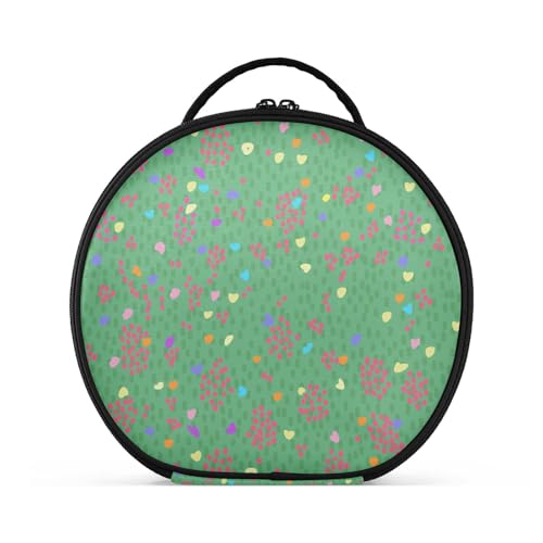 Fitrendlovey Großer runder Reise-Make-up-Organizer für Damen, mit Reißverschluss und verstellbaren Trennwänden, einfach zu tragen und aufzubewahren, T6, Einheitsgröße Fitrendlovey Großer runder Reise-Make-up-Organizer für Damen, mit Reißverschluss und verstellbaren Trennwänden, einfach zu tragen und aufzubewahren, T6, Einheitsgröße von Fitrendlovey