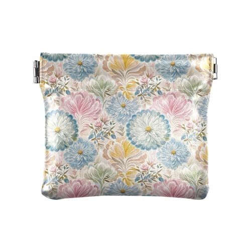 Fitrendlovey Kleine Münzbörse für Damen, PU-Leder, Schlüsselanhänger, gelb, T13, Tragbar von Fitrendlovey