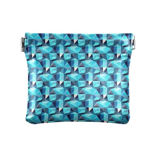 Fitrendlovey Kleingeldtasche aus Leder zum Zusammendrücken, T7, Einheitsgröße, Tragbar von Fitrendlovey