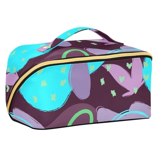 Fitrendlovey Kosmetiktasche Rhombus Pouch Groß Reise Kulturbeutel für Frauen mit Griff, T3, one size von Fitrendlovey