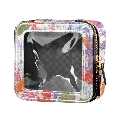 Fitrendlovey Kosmetiktasche für Damen mit großem Fenster, stilvolle Make-up-Tasche für Reiseutensilien, T7, Einheitsgröße von Fitrendlovey